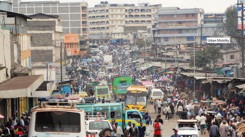 An overview of downtown Nairobi, Kenya