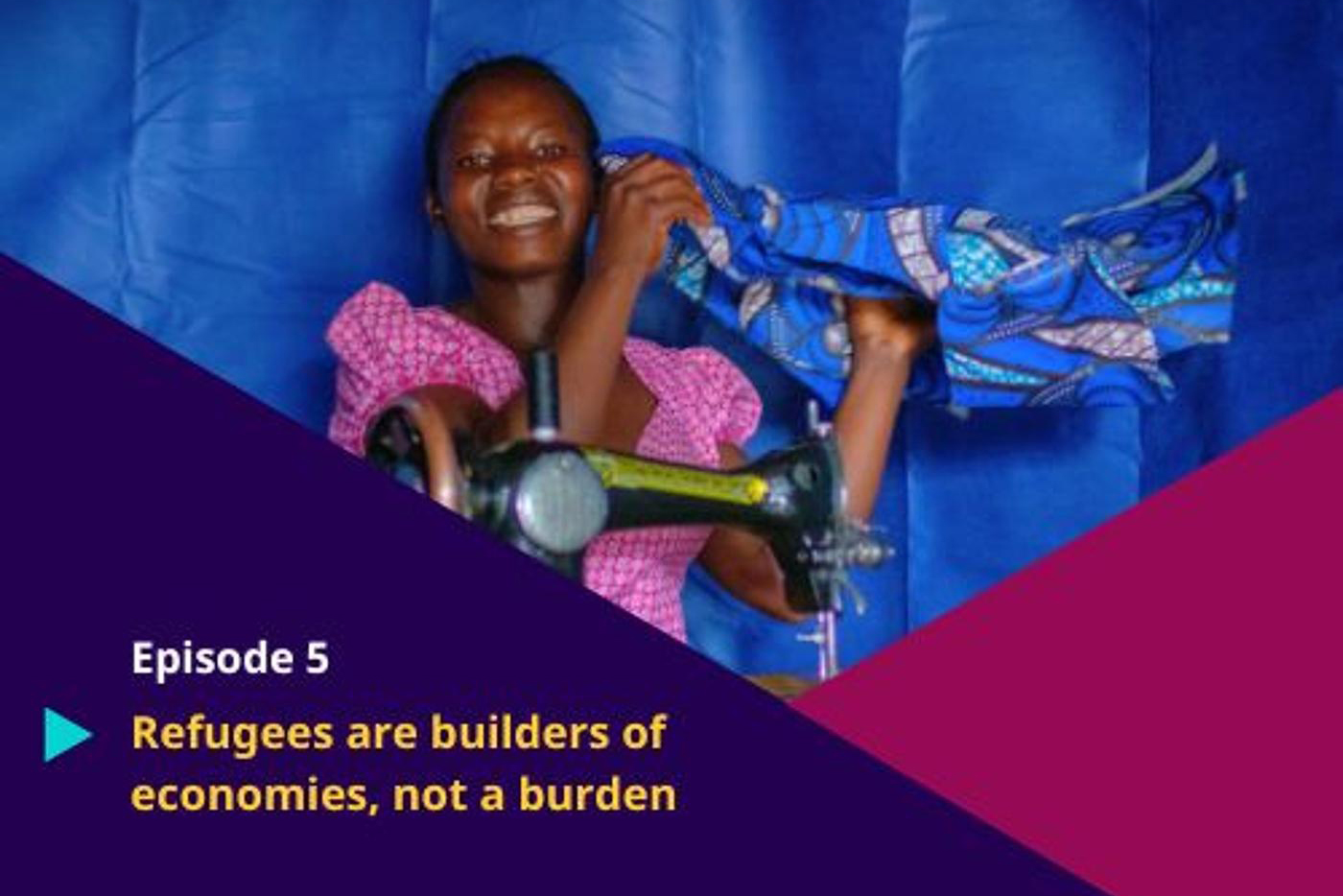 woman with fabric and sewing machine