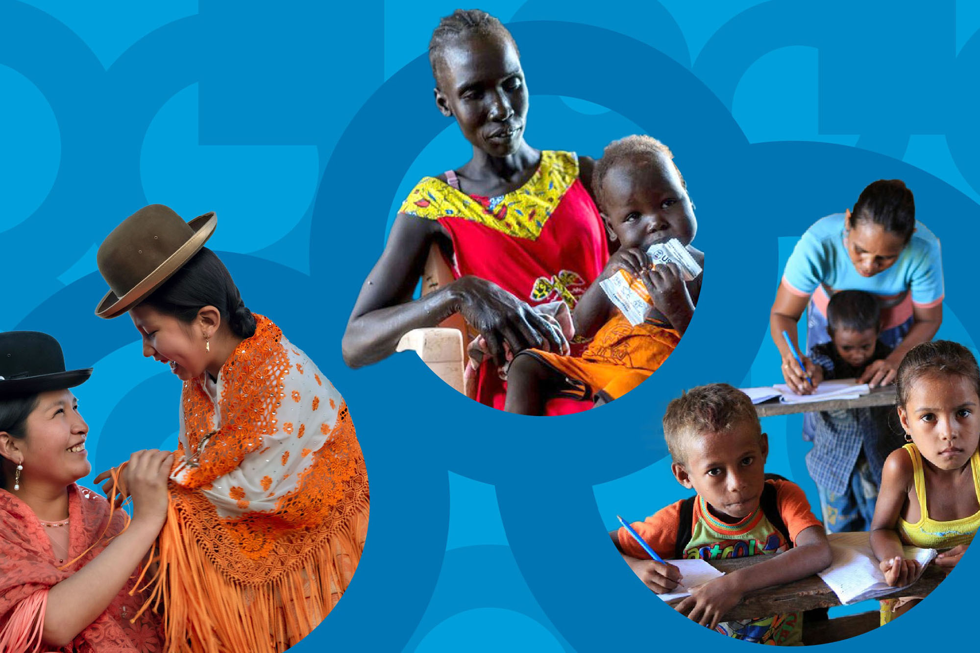  Illustration made with portrait of various individuals.