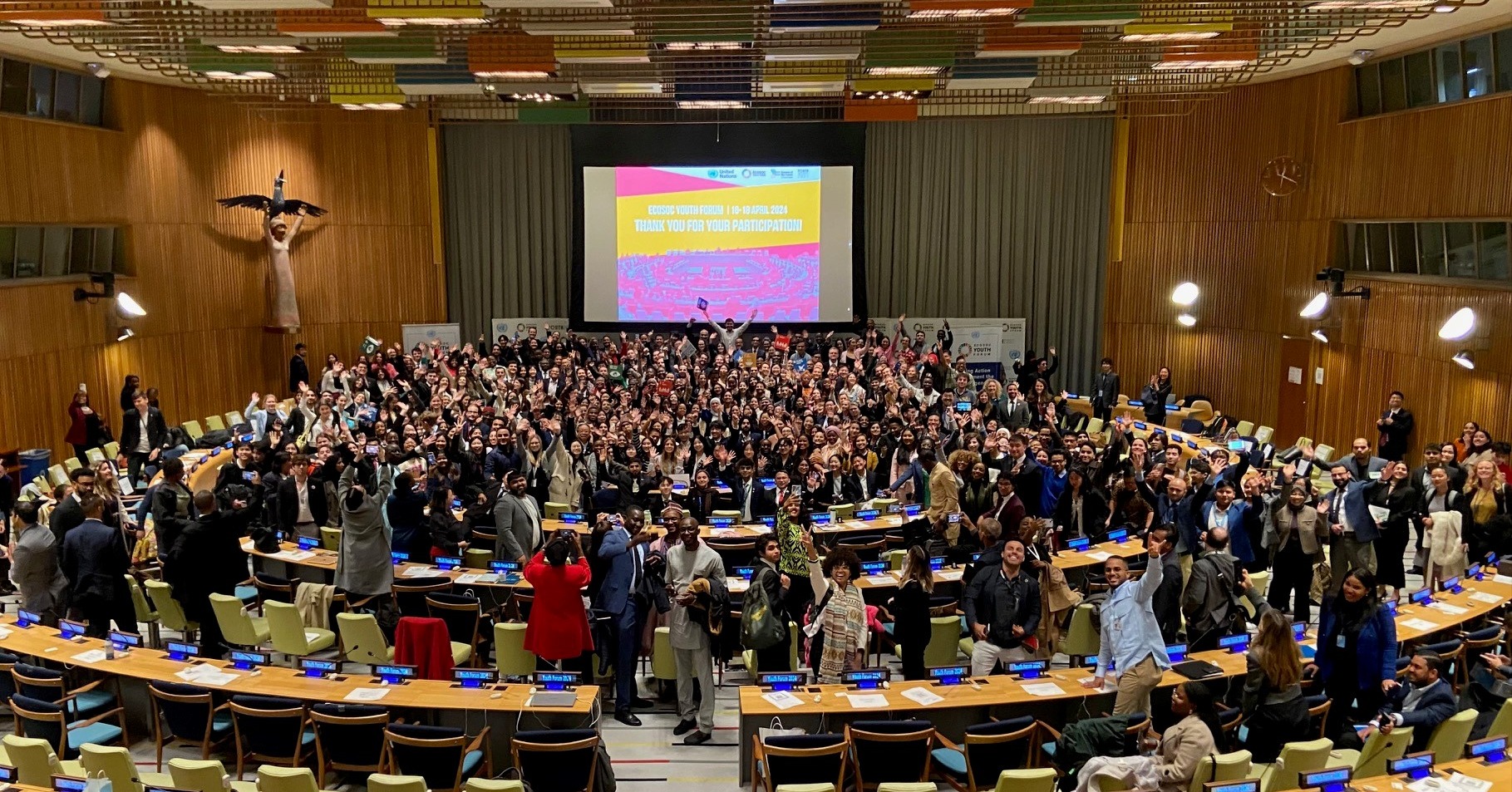 Participants to the ECOSOC Youth Forum 2024