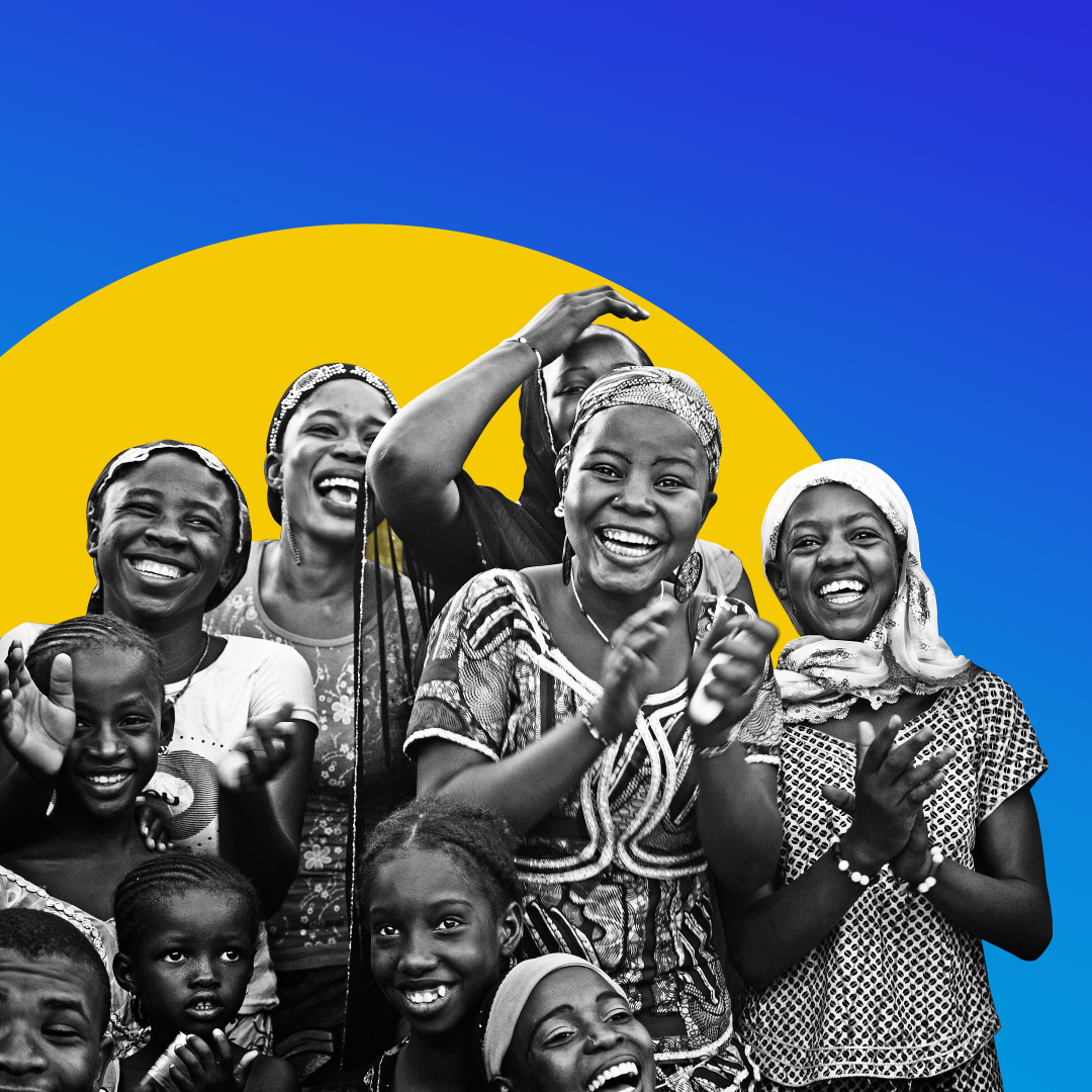 A photograph showing a group of young people enjoying themselves and smiling at the camera